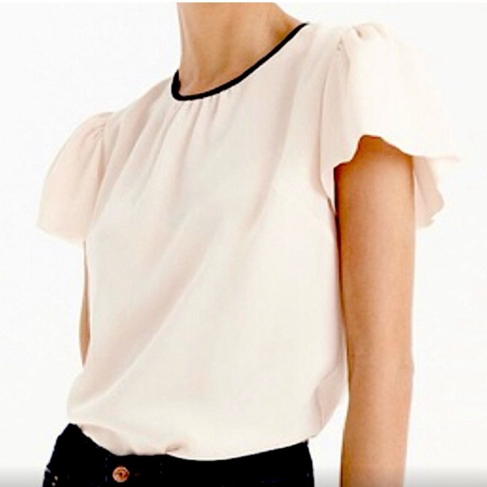 J. Crew crepe cap sleeve blouse